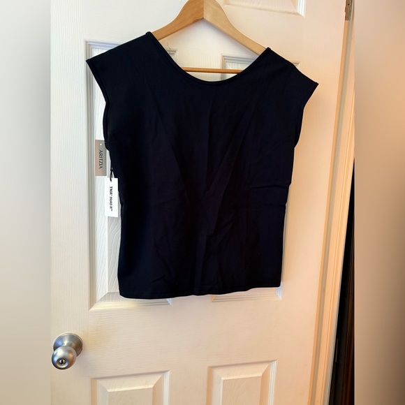 TNA Aritzia NWT hold it times t-shirt black XL open back - Picture 2 of 11